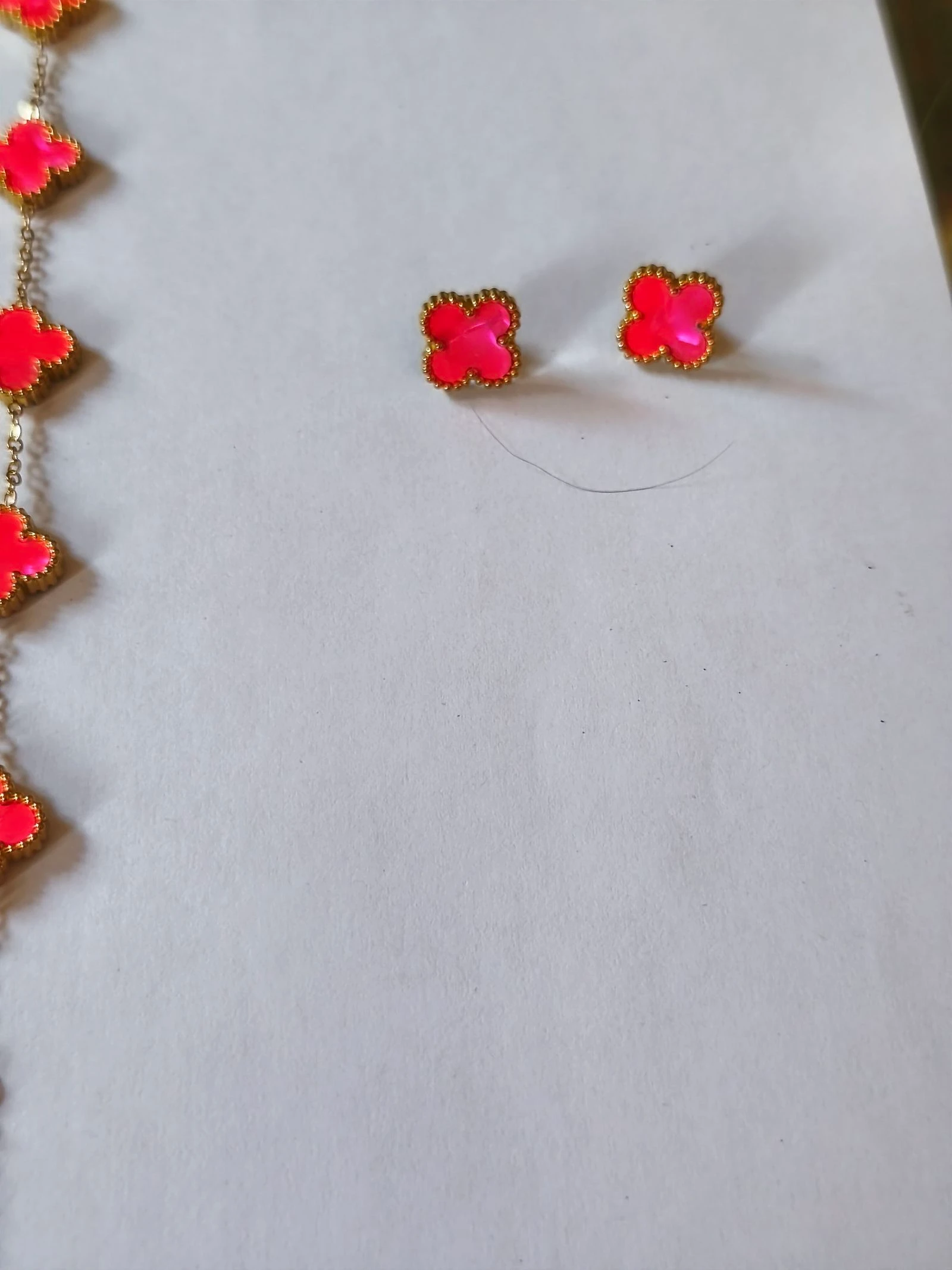 Conjunto de trevo colar, pulseira e brincos – photo 10